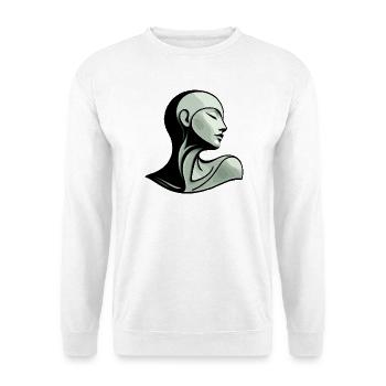 Green Line Portrait in Shadow - Unisex Sweatshirt - white - Front