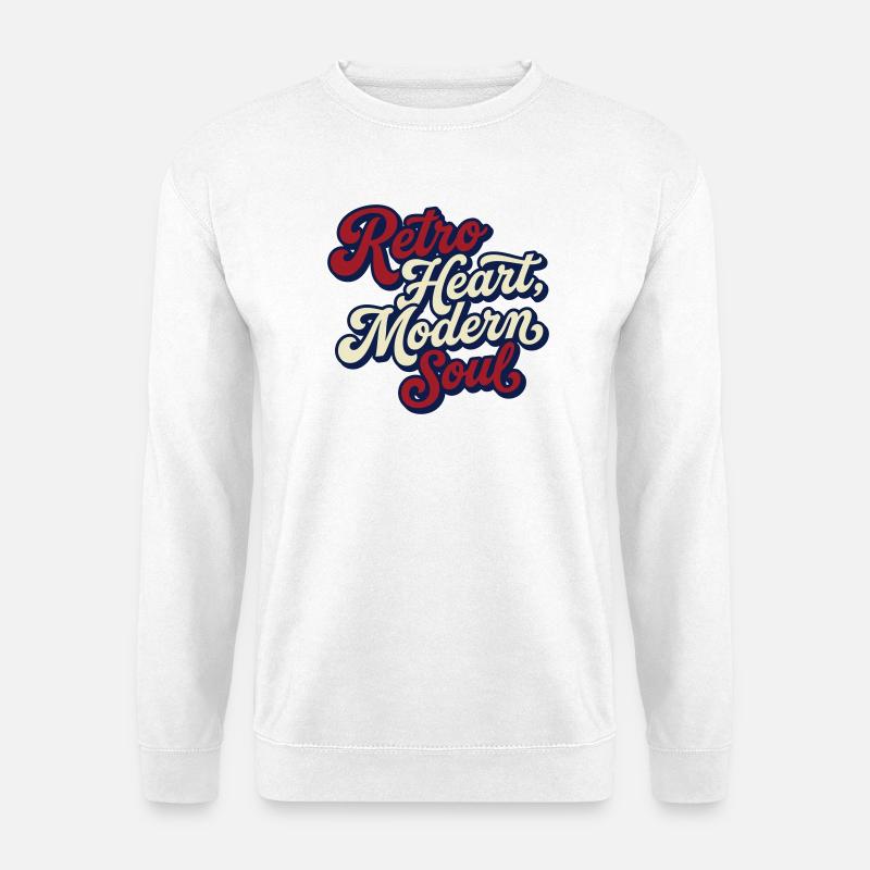 Retro Heart, Modern Soul - Unisex Pullover - Weiß