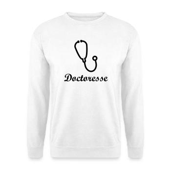Doctoresse stéthoscope médical femme - Sweat-shirt Unisexe - blanc - Devant
