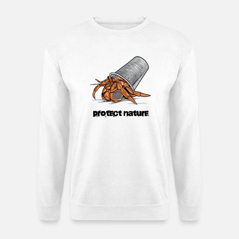 Einsiedlerkrebs Müll - Unisex Pullover - Weiß