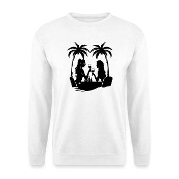 Girls Holiday Palm Trees Women - Unisex Sweatshirt - white - Front
