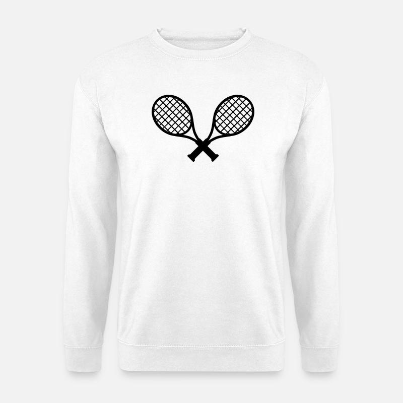 Tennis Schläger Rackets - Unisex Pullover - Weiß