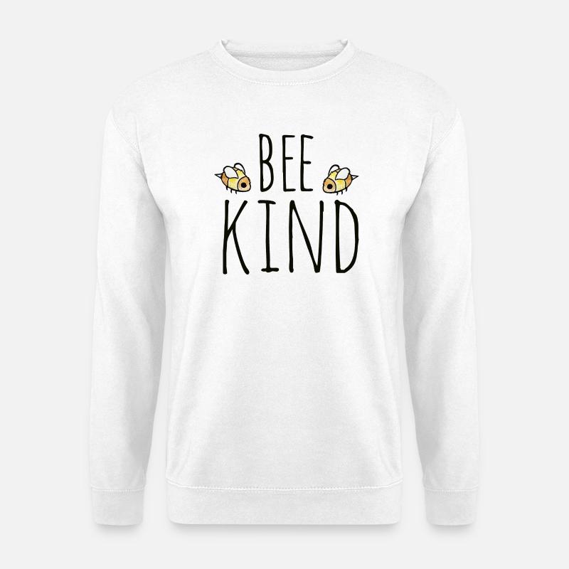 Bienentypografie - Unisex Pullover - Weiß