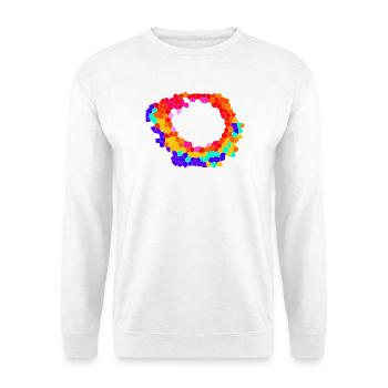 Voronoi Mosaic Orbit - Unisex Pullover - Weiß - Vorne