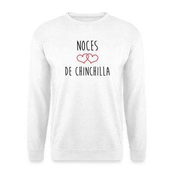 Anniversaire Mariage Noces de Chinchilla 67 Ans - Sweat-shirt Unisexe - blanc - Devant