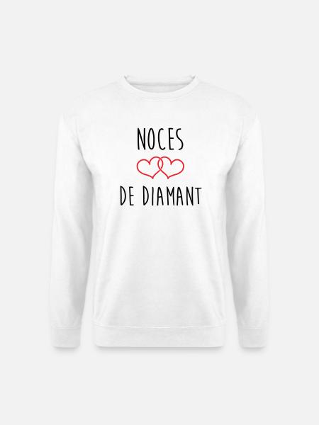 Wedding Anniversary - Diamond Wedding (60 years) - Unisex Sweatshirt - white