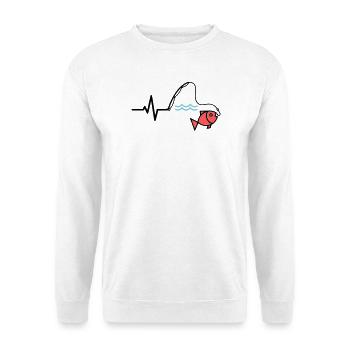 Pulse Fishing Rod Fish Colored - Unisex Sweatshirt - white - Front