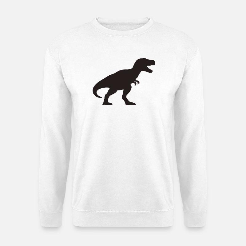Dino Silhouette T-Rex - Unisex Pullover - Weiß