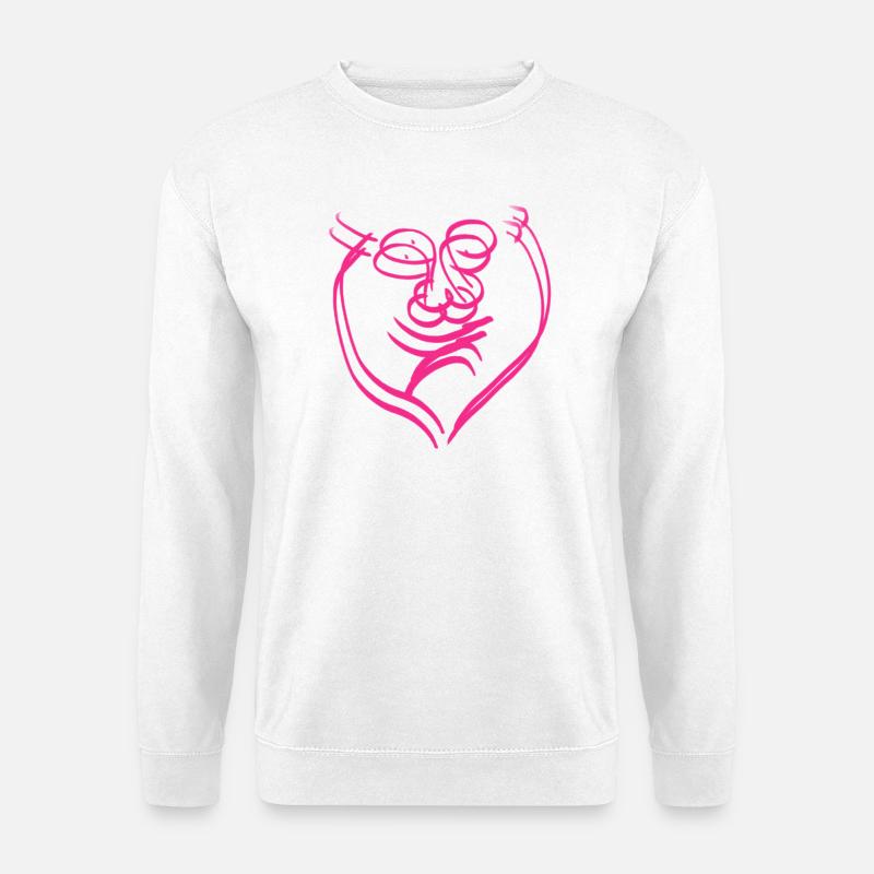 Laughing-crying double face - Unisex Sweatshirt - white