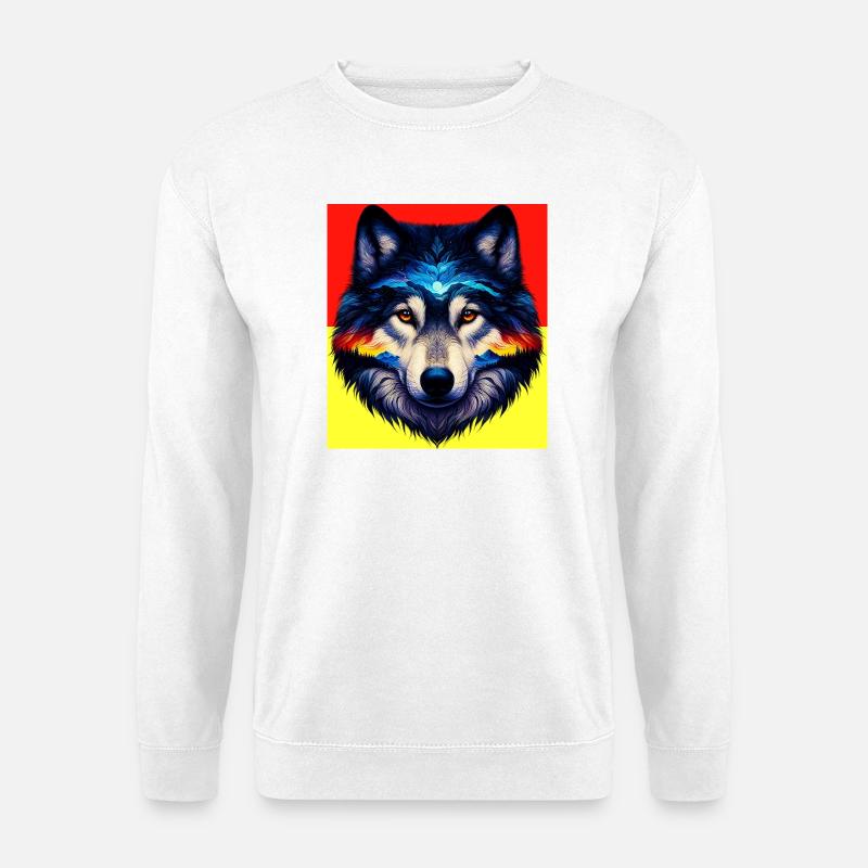 Wolf - Unisex Pullover - Weiß