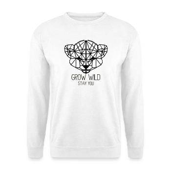 grow wild. Stay you - Unisex Pullover - Weiß - Vorne