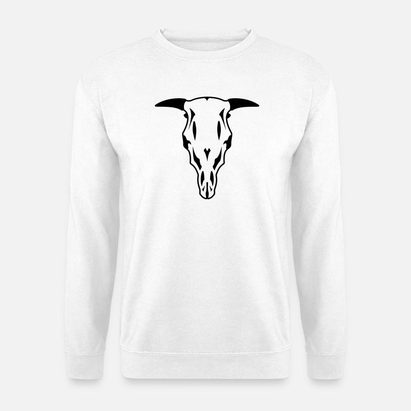Stier Totenkopf - Unisex Pullover - Weiß