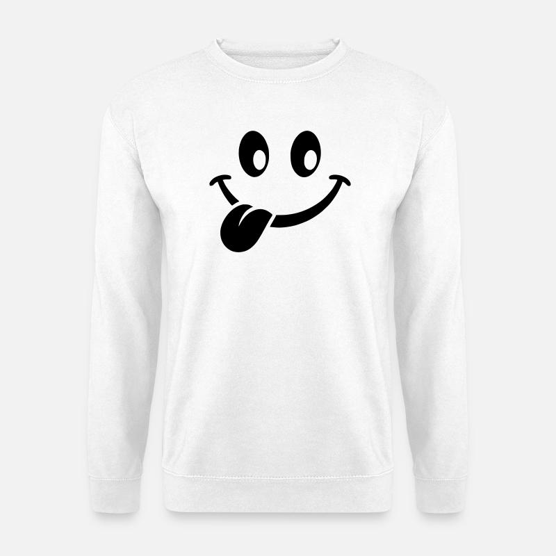 smilie - Unisex Pullover - Weiß