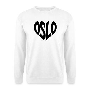 Lettrage Oslo - Norvège - Sweat-shirt Unisexe - blanc - Devant