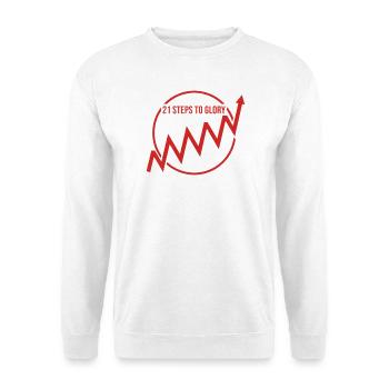 Alpe d'Huez 21 Haarnadeln Radkunst - Unisex Pullover - Weiß - Vorne