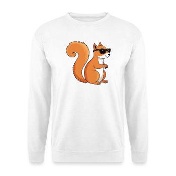 Chic Squirrel Sunglasses - Unisex Sweatshirt - white - Front