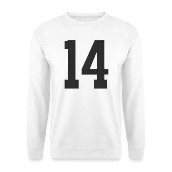 14 - Sweat-shirt Unisexe - blanc - Devant