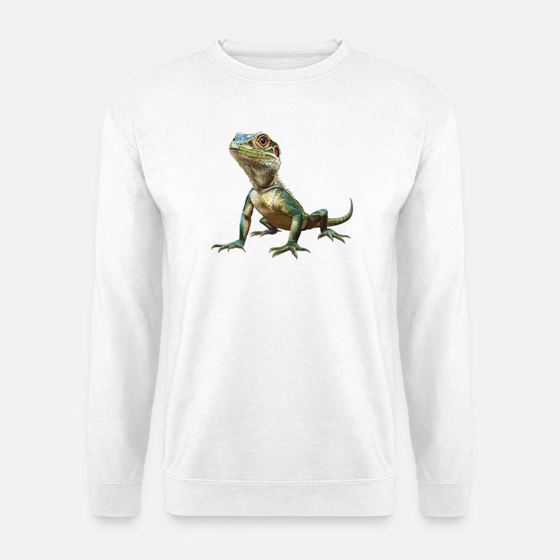 Eidechsen Eidechse - Unisex Pullover - Weiß