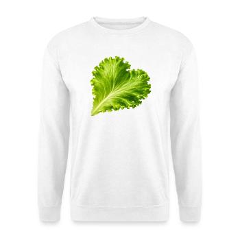 Lettuce leaf in heart shape illustration - Unisex Sweatshirt - white - Front