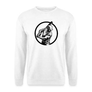 Silhouette de l’homme de baseball - Sweat-shirt Unisexe - blanc - Devant