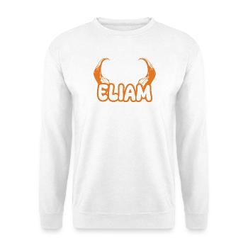 Teufel Eliam - Unisex Pullover - Weiß - Vorne - Alina (178cm) & Michal (187cm)