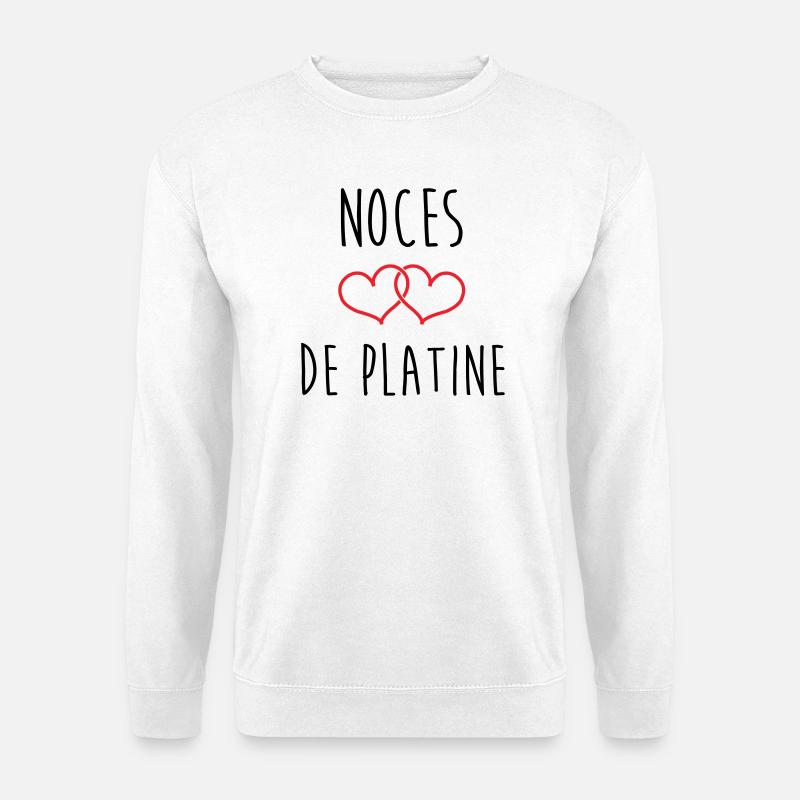 Platinbryllup 70 år - Unisex sweater - hvid