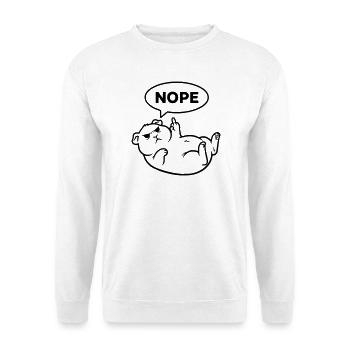  Nager Meerschweinchen Nope Schwarz - Unisex Pullover - Weiß - Vorne