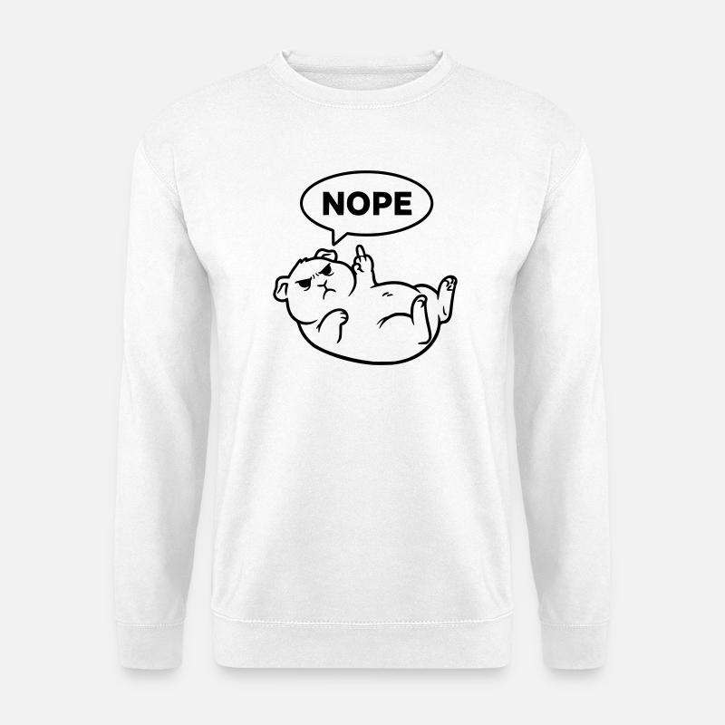  Nager Meerschweinchen Nope Schwarz - Unisex Pullover - Weiß