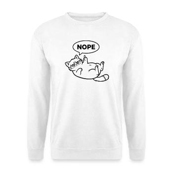 Résumé du doigt d’honneur du chat - Sweat-shirt Unisexe - blanc - Devant