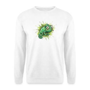 Chameleon Graffiti Spritzer - Unisex Pullover - Weiß - Vorne