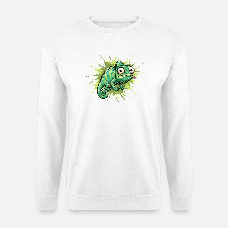 Chameleon Graffiti Spritzer - Unisex Pullover - Weiß