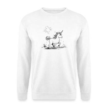 Unicorn in the sunshine - Unisex Sweatshirt - white - Front