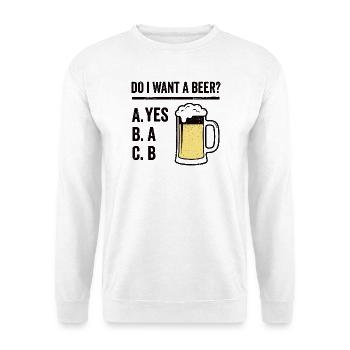 Beer Humor Shirt for Men - Unisex Sweatshirt - white - Front