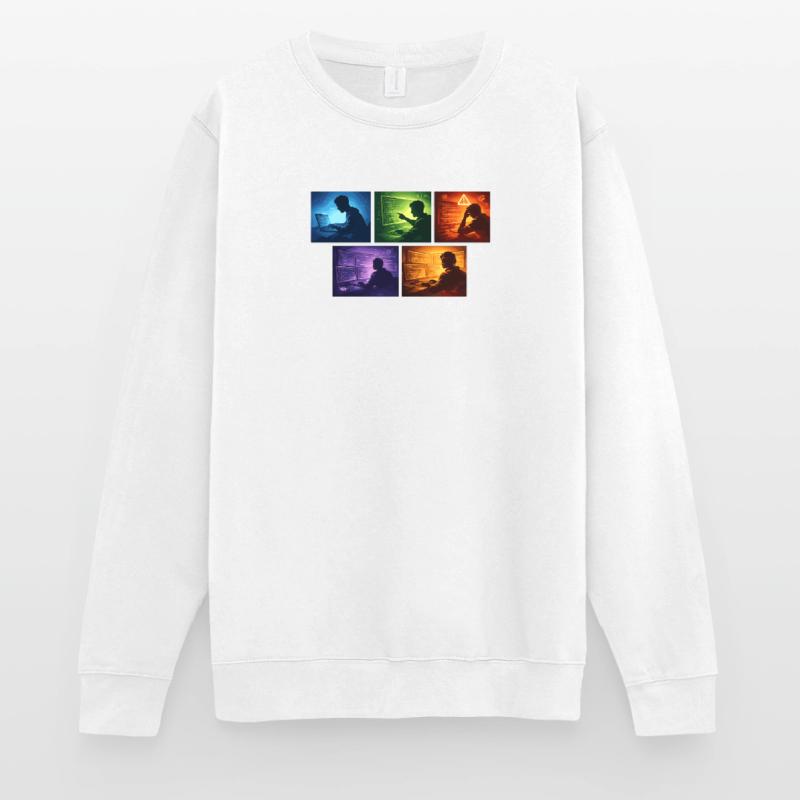 Ombre de code multi-écran Sweat-shirt Unisexe