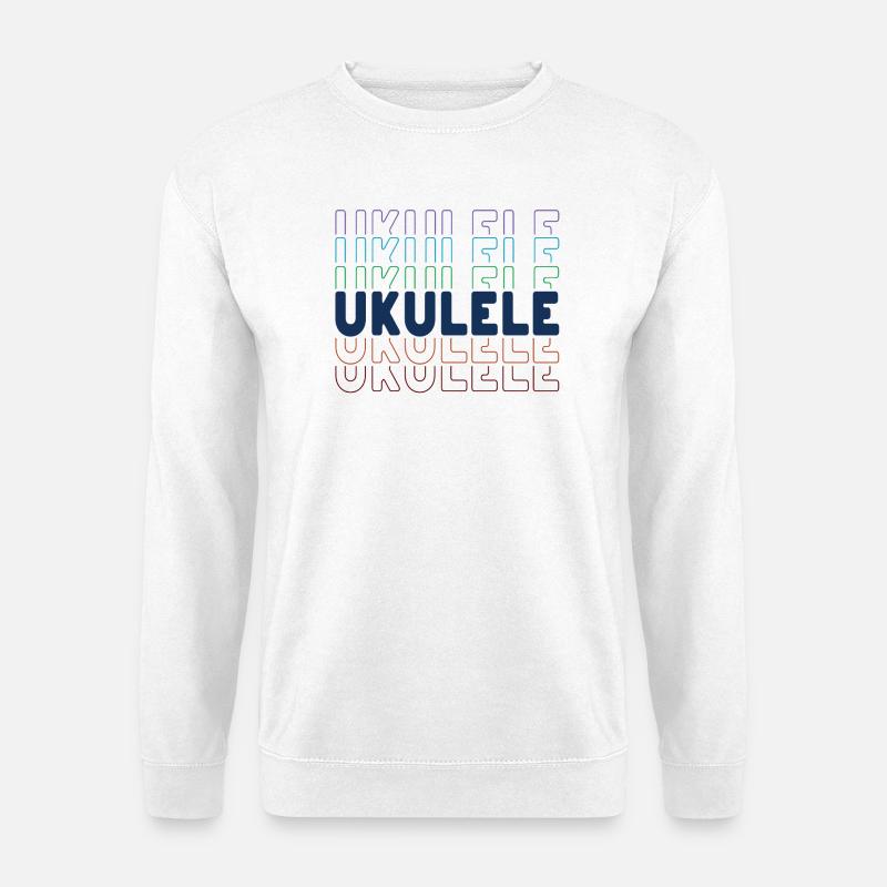 Ukulele typography - Unisex Sweatshirt - white