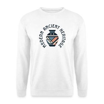 Modernes antikes Erbe – Geometrische Vase - Unisex Pullover - Weiß - Vorne