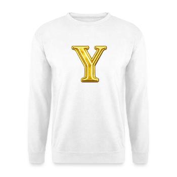 Goldenes Y Ornament - Unisex Pullover - Weiß - Vorne