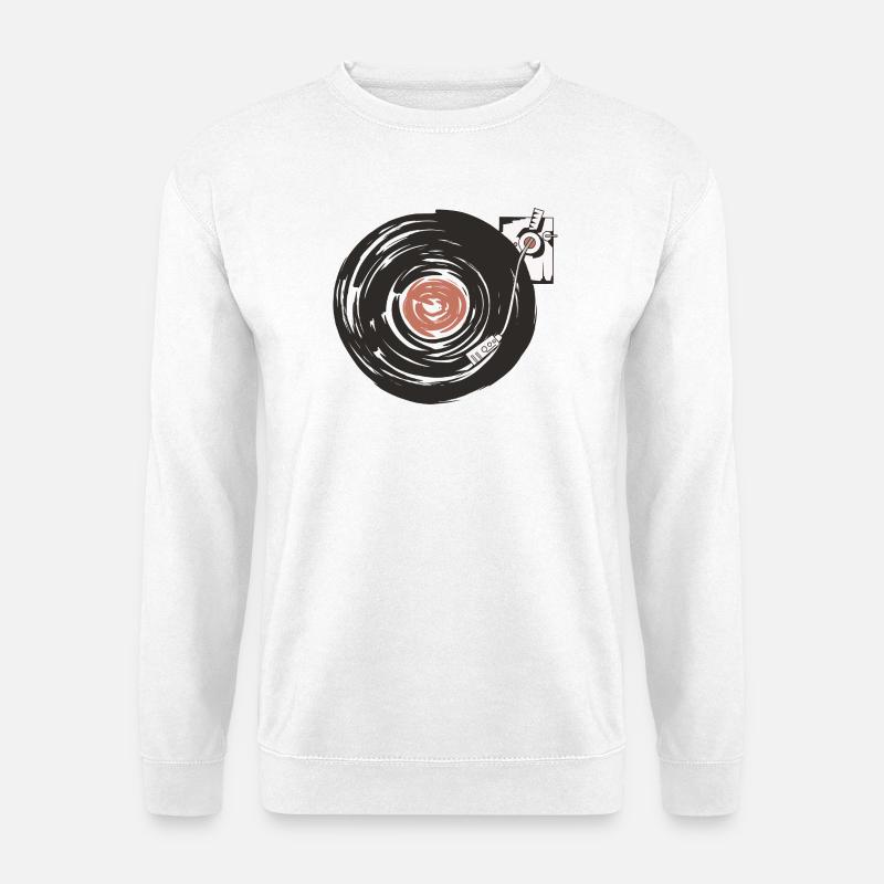 Vinyl Schallplatte Retro - Unisex Pullover - Weiß
