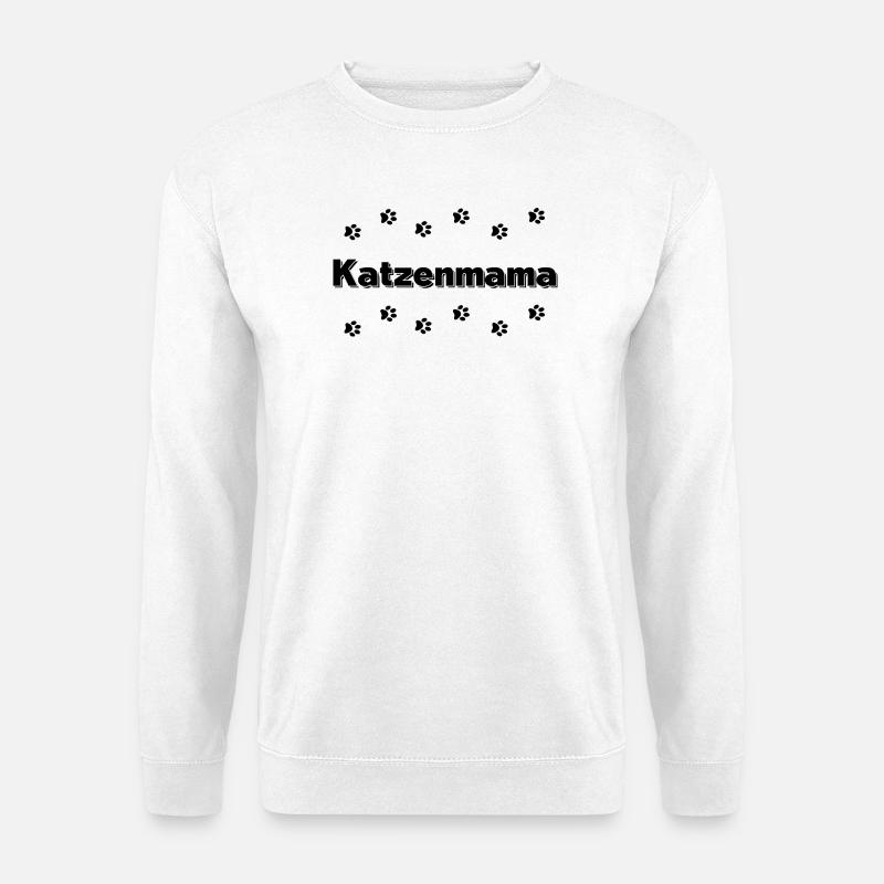 Katzenmama - Unisex Pullover - Weiß