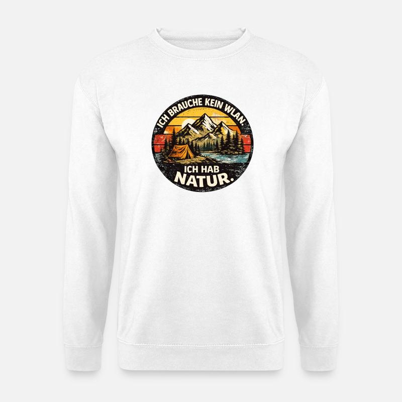 Forest Camping Retro Nature - Unisex Sweatshirt - white