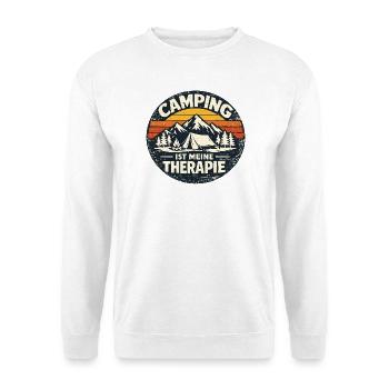 Camping is my therapy - Unisex Sweatshirt - white - Front