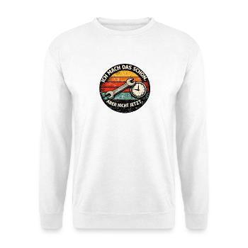 Procrastination avec des outils et des montres - Sweat-shirt Unisexe - blanc - Devant