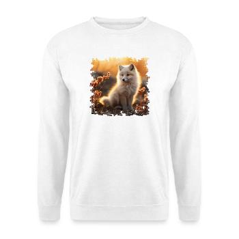 Arctic fox in the Sobbeb sinking - Unisex Sweatshirt - white - Front