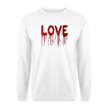 L’amour avec les gouttes d’encre - Sweat-shirt Unisexe - blanc - Devant