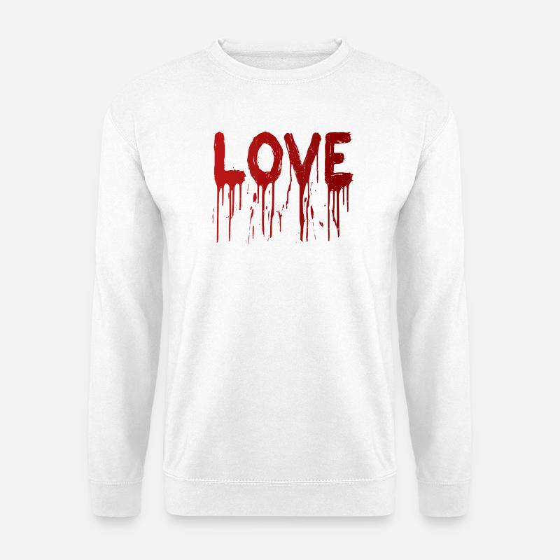 Liebe zu Tintentropfen - Unisex Pullover - Weiß