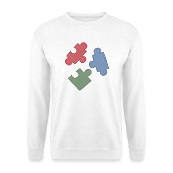 Groupe de trois casse-tête des couleurs du puzzle - Sweat-shirt Unisexe - blanc - Devant