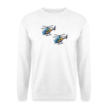 Helikopter Cartoon - Unisex Pullover - Weiß - Vorne