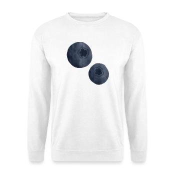 blueberries watercolor - Unisex Sweatshirt - white - Front