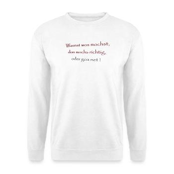 Attendez-vous ,... - Sweat-shirt Unisexe - blanc - Devant
