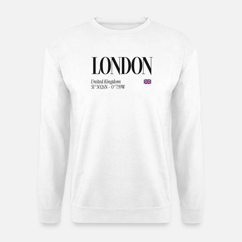 London Sleek Postcard - Unisex Pullover - Weiß
